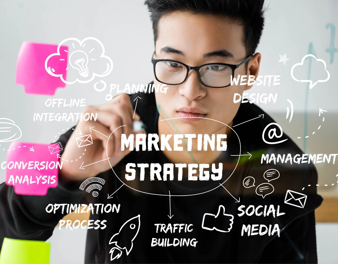 Digital marketing professional creating online marketing solutions for small business growth