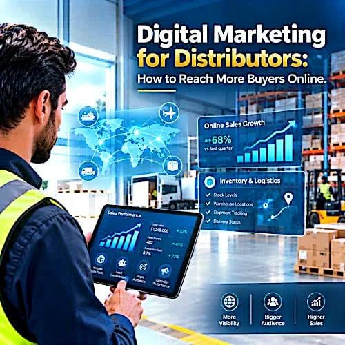 Distributor using tablet showing sales performance dashboard with Canada
